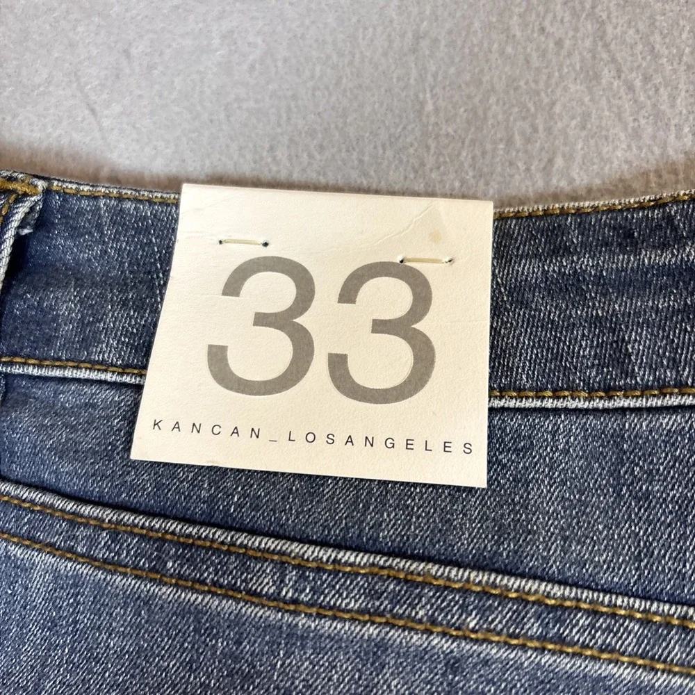 KanCan‎ Jean Women Size 33 Blue Curvy High Rise Button Fly Skinny NWT